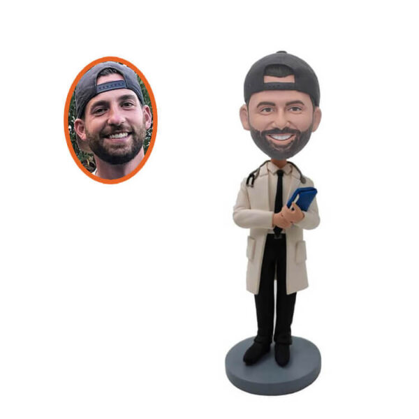 Doctor with Stethoscope Personalized Bobble Head